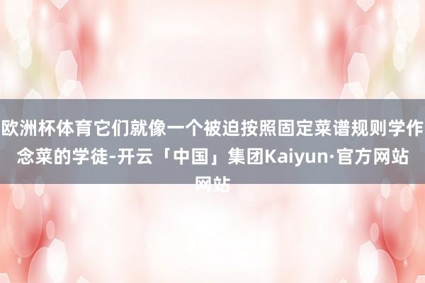 欧洲杯体育它们就像一个被迫按照固定菜谱规则学作念菜的学徒-开云「中国」集团Kaiyun·官方网站