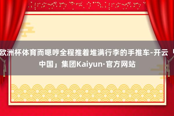 欧洲杯体育而嗯哼全程推着堆满行李的手推车-开云「中国」集团Kaiyun·官方网站