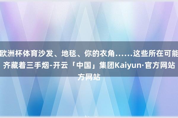 欧洲杯体育沙发、地毯、你的衣角……这些所在可能齐藏着三手烟-开云「中国」集团Kaiyun·官方网站