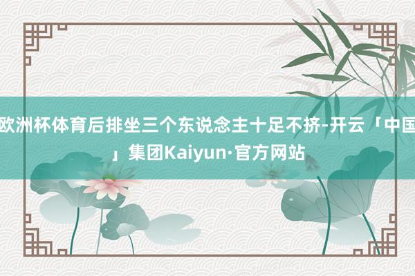 欧洲杯体育后排坐三个东说念主十足不挤-开云「中国」集团Kaiyun·官方网站