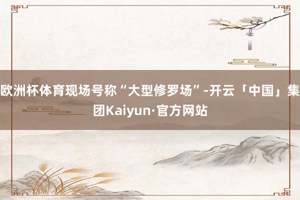 欧洲杯体育现场号称“大型修罗场”-开云「中国」集团Kaiyun·官方网站