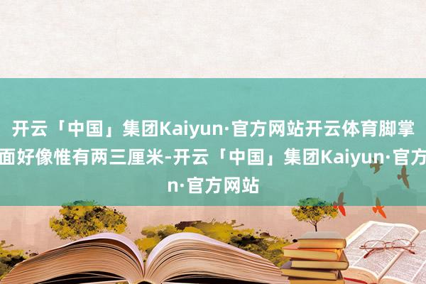 开云「中国」集团Kaiyun·官方网站开云体育脚掌斗争面好像惟有两三厘米-开云「中国」集团Kaiyun·官方网站