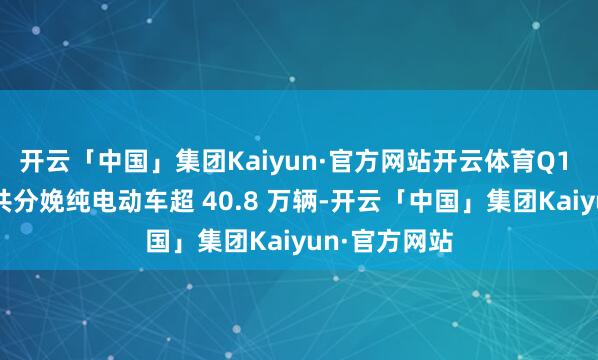 开云「中国」集团Kaiyun·官方网站开云体育Q1 特斯拉寰宇共分娩纯电动车超 40.8 万辆-开云「中国」集团Kaiyun·官方网站