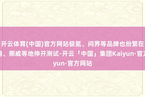 开云体育(中国)官方网站极氪、问界等品牌也纷繁在北极圈、挪威等地伸开测试-开云「中国」集团Kaiyun·官方网站
