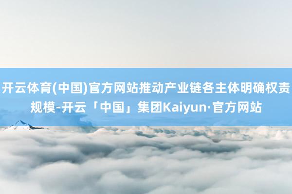 开云体育(中国)官方网站推动产业链各主体明确权责规模-开云「中国」集团Kaiyun·官方网站